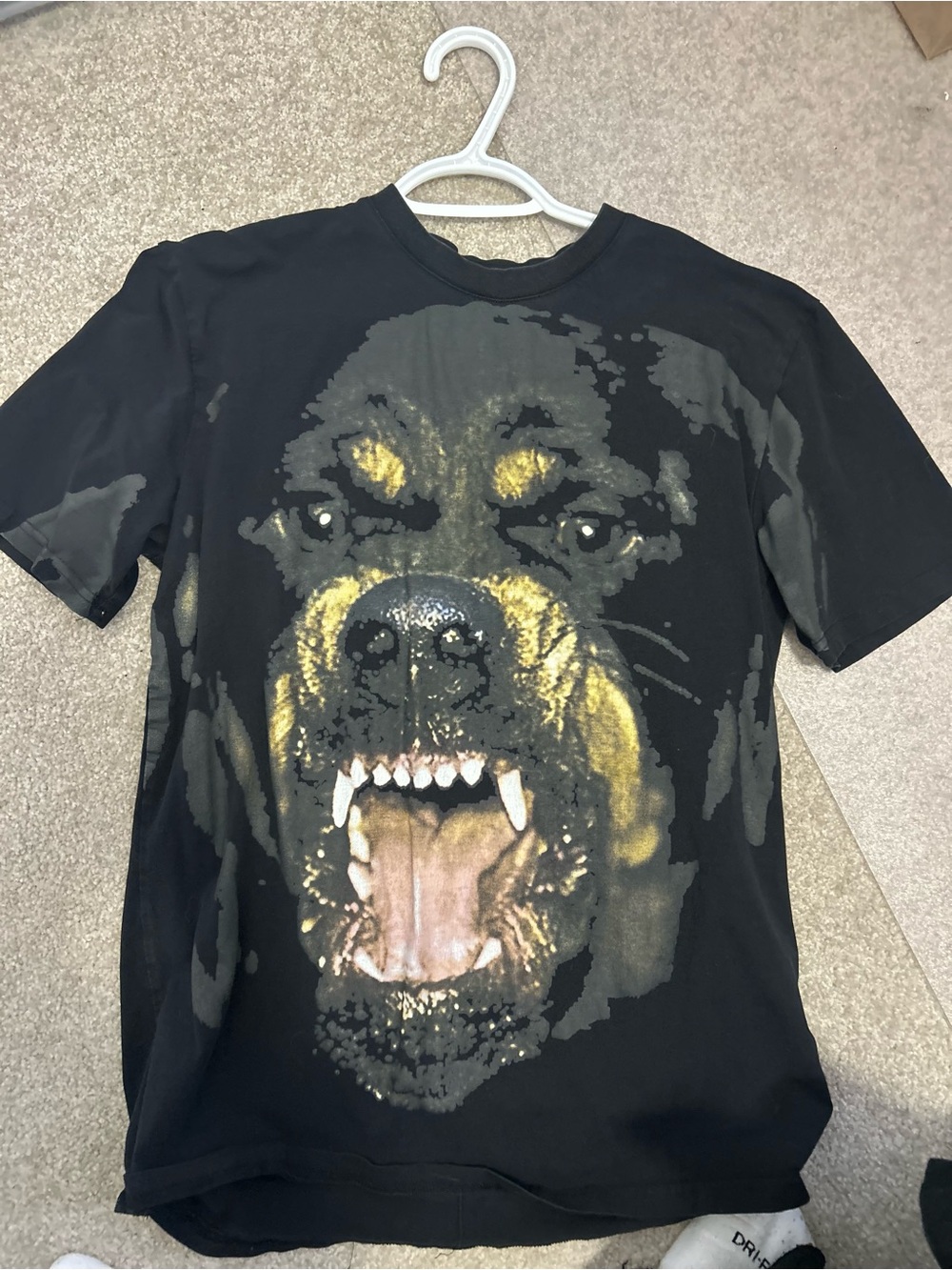 Black Dog Graphic Tee with Yellow Accents